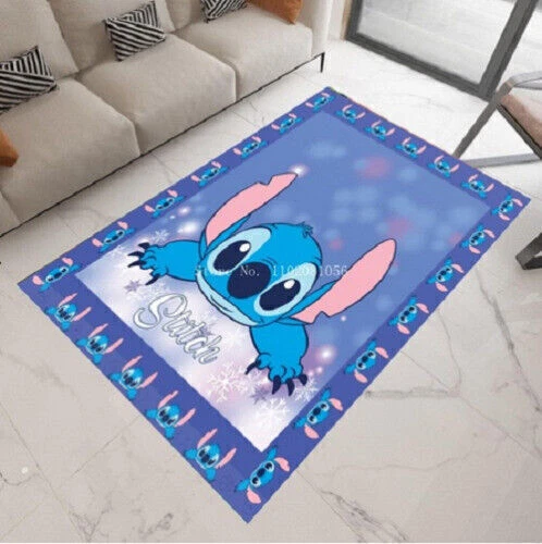 Lilo Stitch Cartoon Bodenteppich Teppich Schlafzimmer Fußmatte Wohnzimmer Antirutschmatte - Bild 37 von 39