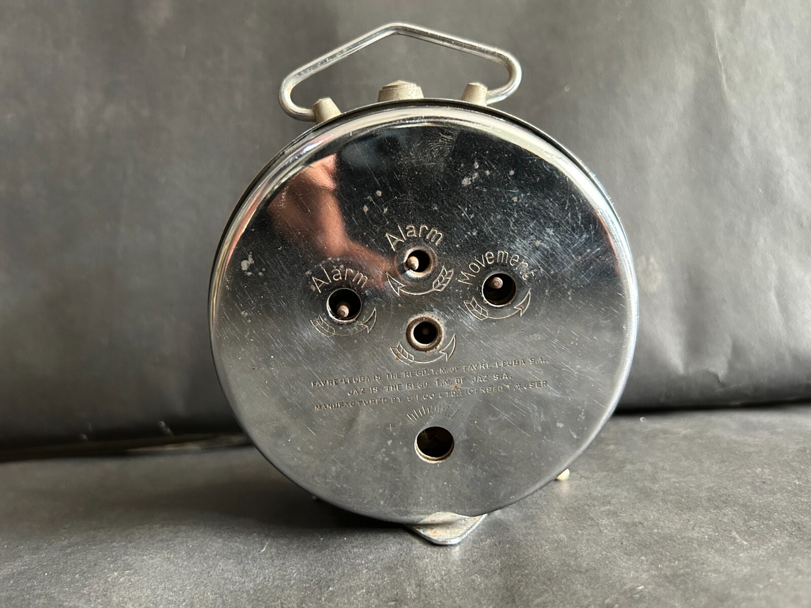 OLD VINTAGE RARE UNIQUE FAVRE LEUBA JAZ S.A. ALARM TABLE CLOCK eBay