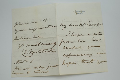 *FIRMATO* Invito di Benjamin Disraeli a Edwards Pierrepont ambasciatore degli Stati Uniti - Foto 5 di 7