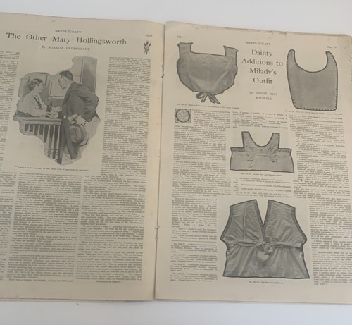 Vintage 1917 Needlecraft Newspaper Magazine Original Rare Antique Print Paper - Picture 7 of 10