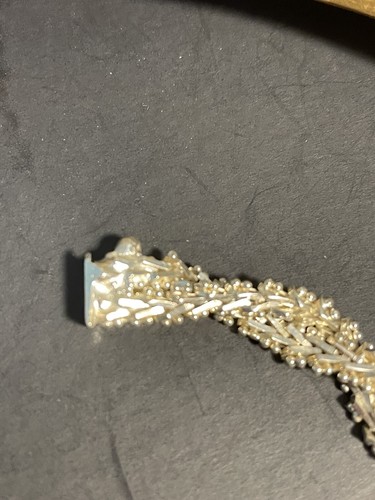 sterling silver braided bracelet. Chevron‘s and beads 17 g - Picture 8 of 9