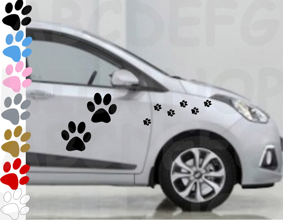 12 ADESIVI ORME ZAMPETTE CANE/GATTO Per Auto/Moto O Casco - Foto 8