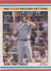 1988 Fleer Baseball Record Setters - Don Mattingly #24