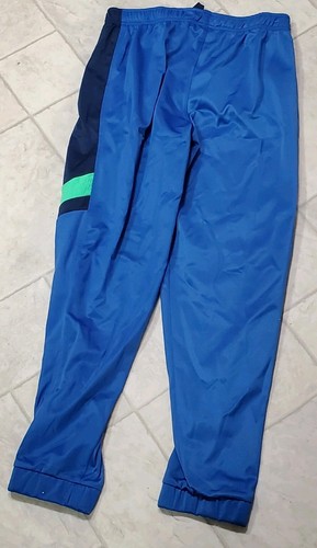 Athletic Works Boys Tricot Joggers Blue Size XXL (18) Pockets Drawstring Striped - Picture 3 of 10
