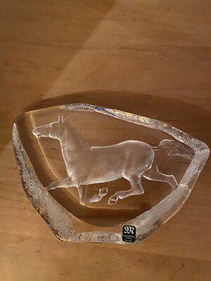 Mats Jonasson Målerås - Schweden Pferd , Glasskulptur - Top Zustand