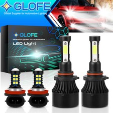 Combo 6000K White LED Headlights + Fog Lights Bulbs For Dodge Durango 2014 2015