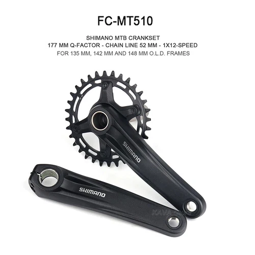MTB Fahrrad Kurbelgarnitur 170/175mm Kurbelarm 32T/34T/36-26T Kettenblatt 11/12-fach - Bild 8 von 29