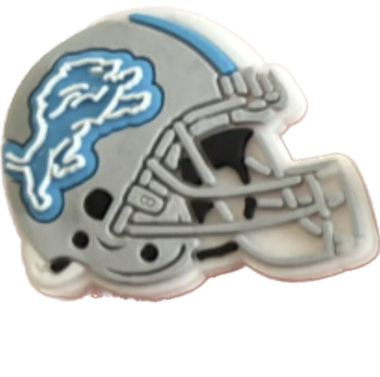 NFL Detroit Lions 2 Pcs Football for Croc Charm Jibbitz Helmet Shoe