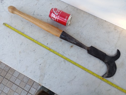 Vintage Steel Brush Axe Gaff Knife Pruning Old Farm Tool Rarity Two Blade - Picture 5 of 17