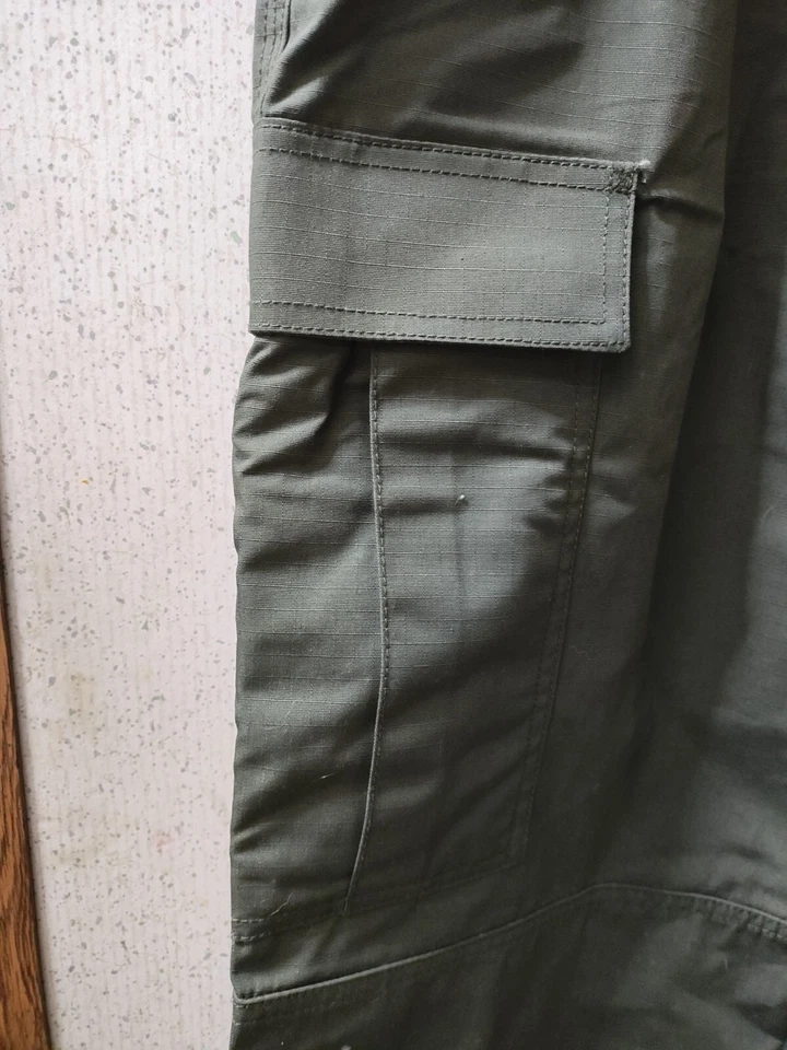 Pantalones tácticos 511 Ripstop verde carga pantalones de trabajo tela de teflón grandes 35,5-39  Foto 3 de 4