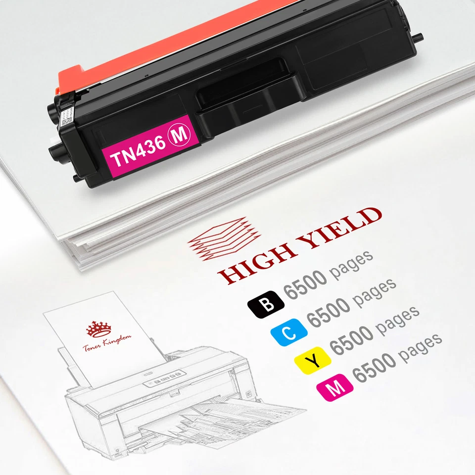 4PK TN436 Toner Set For Brother TN433 TN431 MFC-L8900CDW HL-L8360CDW HL-L8260CDW - Image 2 of 4