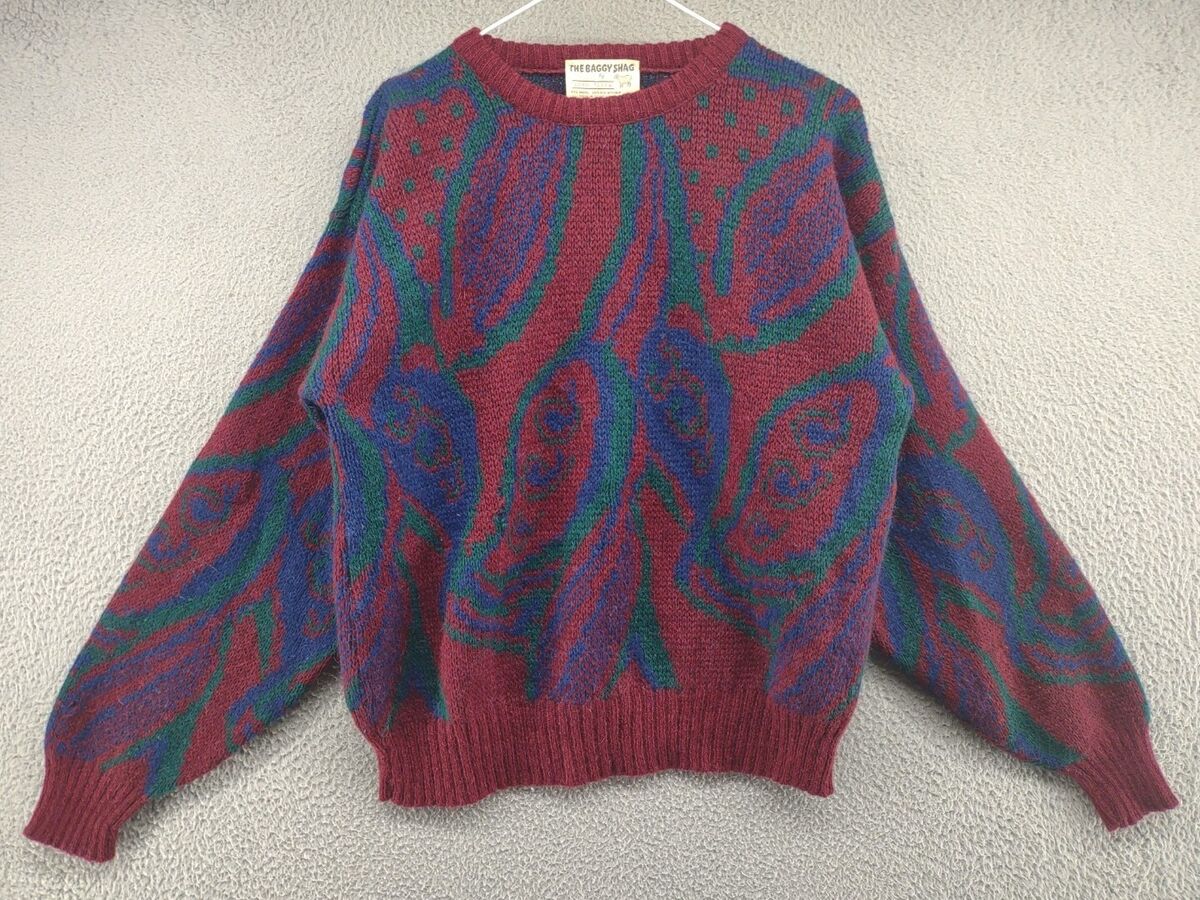 Vintage Baggy Shag Lord Jeff Wool Crewneck Geometric Grandpa Vintage Baggy Shag Lord Jeff Wool Crewneck Geometric Grandpa