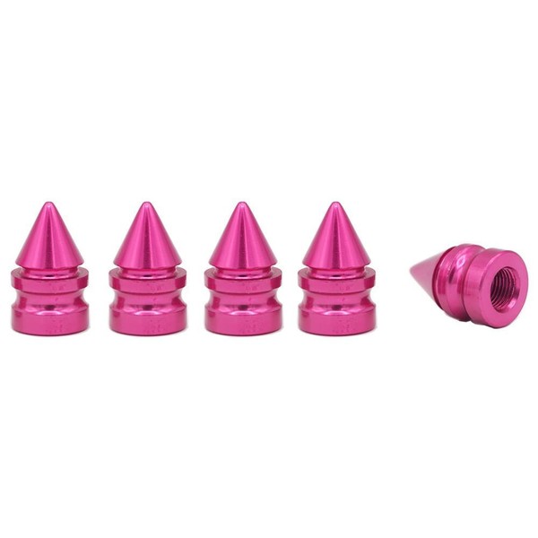 5 X You.S Ventilkappen Nieten Reifenventil Pink FüR Auto LKW Motorrad Fahrrad-image
