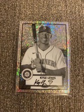 KYLE LEWIS #189 2021 Topps Chrome Platinum Black White Mini Diamonds SP