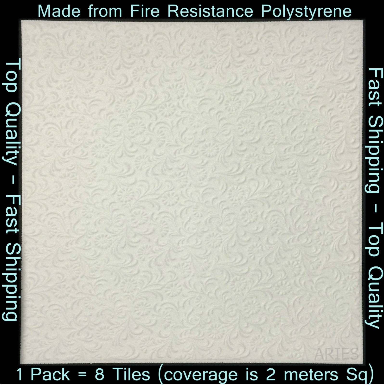6M² Polystyrene Ceiling Tile Wall Panel Flame Retardant Fire Resistant