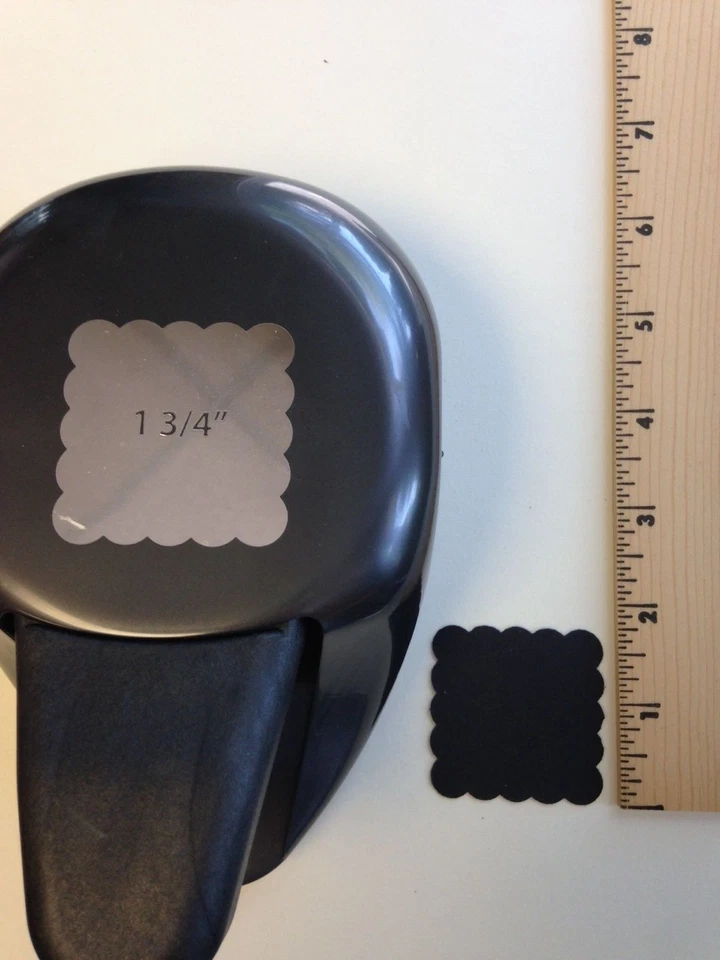 EK Success "1 3/4" Scallop Square" Lever Punch - PSPNPSS001 - NEW