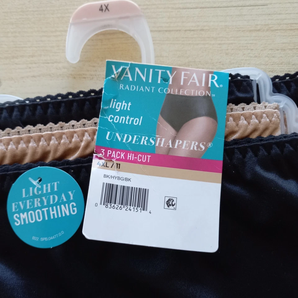 Paquete de 3 ropa interior de corte alto Vanity Fair Radiant Collection para mujer talla 4XL/11 Foto 3 de 4