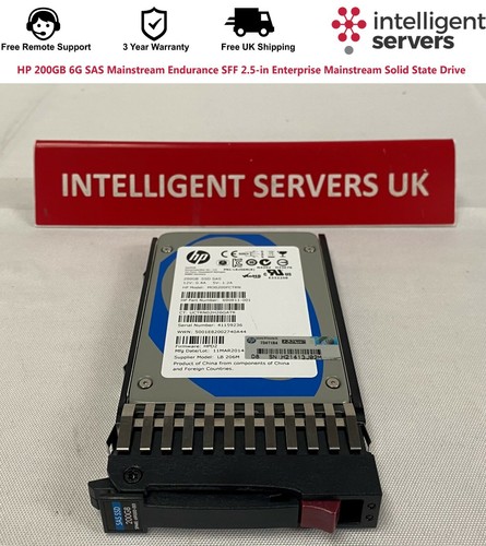 HP 200GB 6G SAS Mainstream Endurance SFF 2.5-in Enterprise Mainstream SSD - Afbeelding 2 van 2