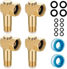 Garden Hose Reel Parts Fittings Swivel Elbow Connector 4 PCS