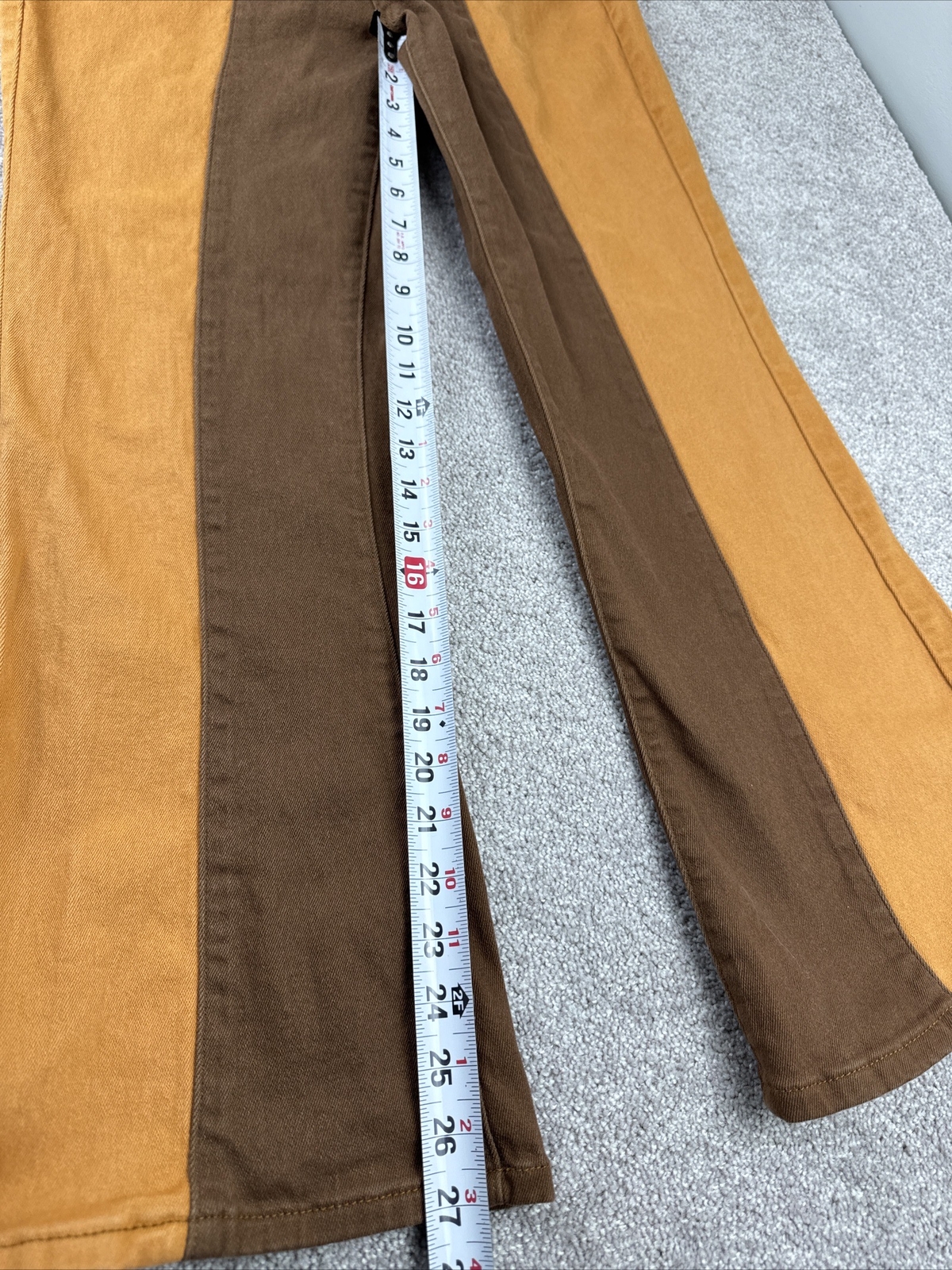 CIDER Your Closet's Happy Hour Brown & Orange Wide Le… Gem