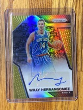 2017-18 WILLY HERNANGOMEZ Panini GOLD Silver PRIZM AUTO 08/10 Knicks 🔥🔥 RARE!!