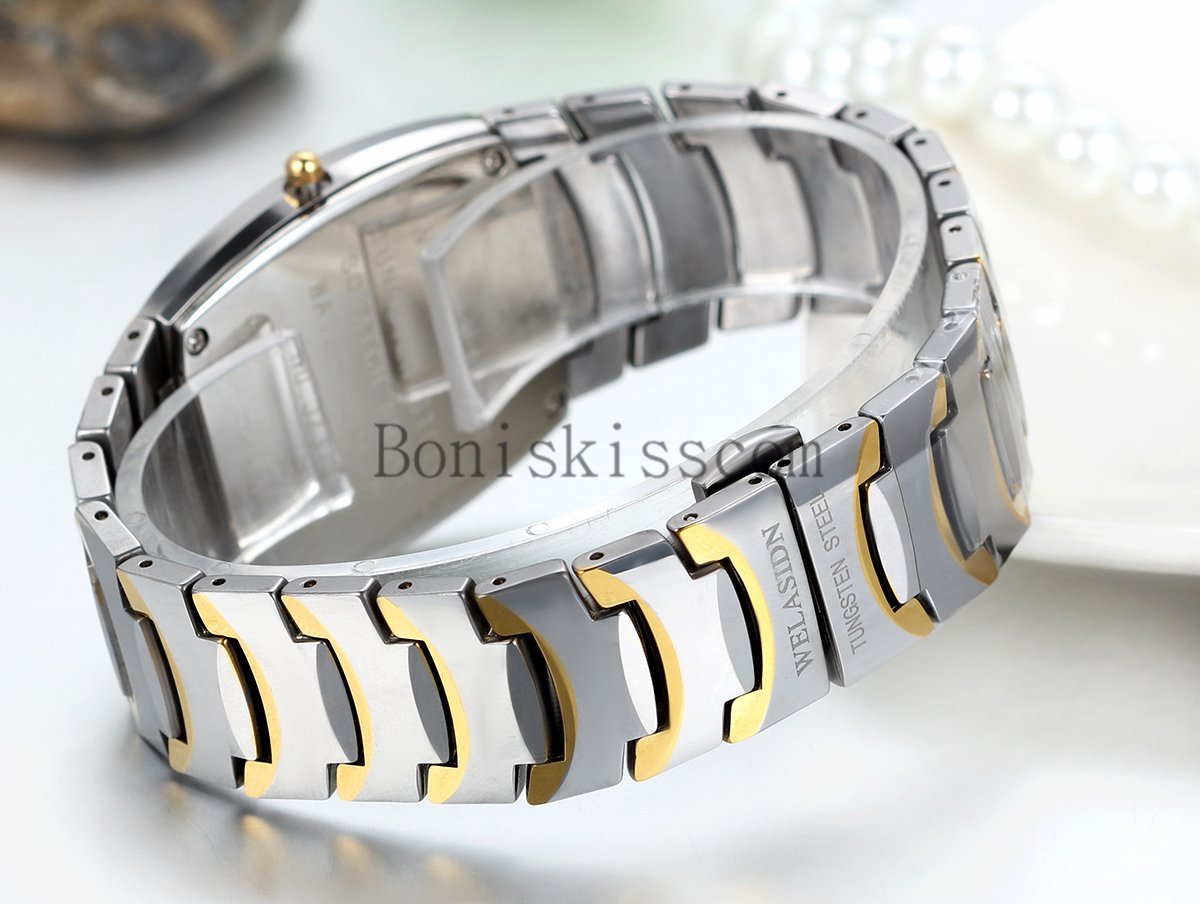 Luxury Business Date Watch Tungsten Carbide Band Men's