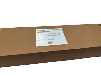 Datwyler 418002 Voice Patch Panel CU 25 Port RJ45 Cat3 Fully Loaded Black