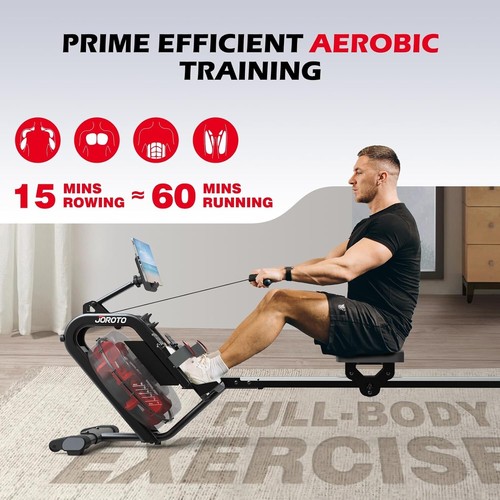 Water Rowing Machine for Home Use, Foldable Rower Machine 136Kg Weight Capacity - Picture 9 of 9