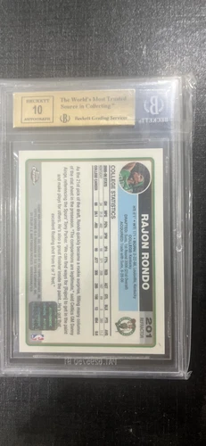 2006-07 Topps Chrome - Black Refractor Autographs #201 Rajon Rondo RC BGS 9.5/10 - Picture 2 of 2