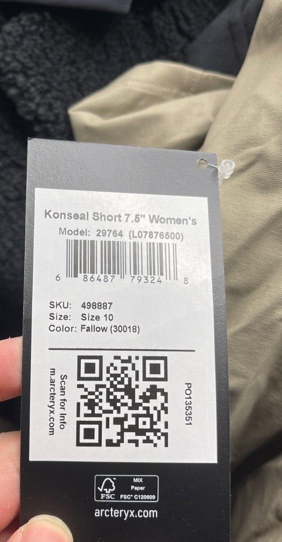 Arc'teryx Konseal Short 7.5 Women's Comfortable Cotton-Blend