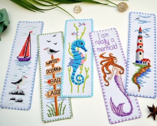 Lighthouse Cross Stitch Bookmark Kit Easy Counted Pattern DIY Summer Embroidery - Picture 6 of 9