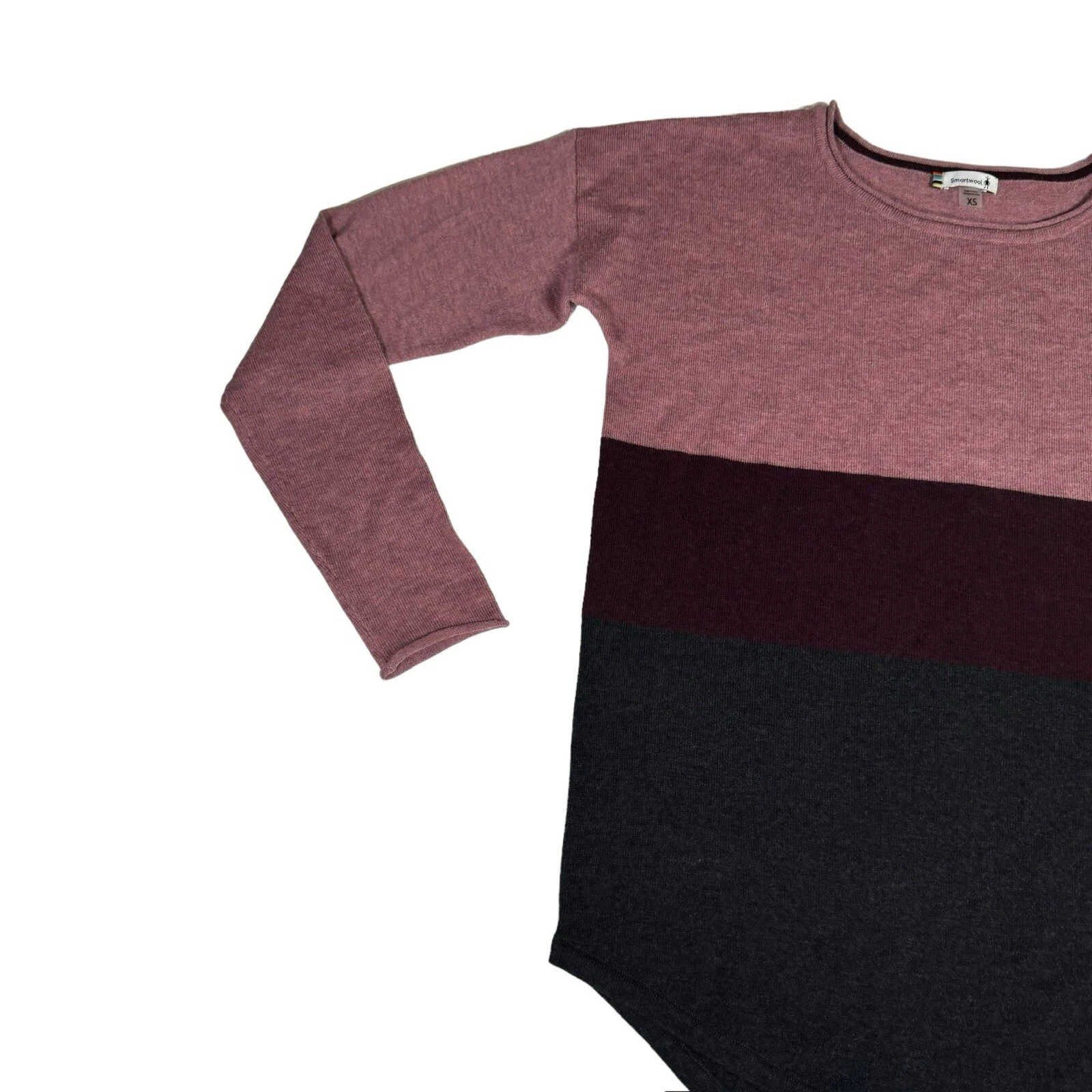 smartwool shadow pine crew colorblock sweater