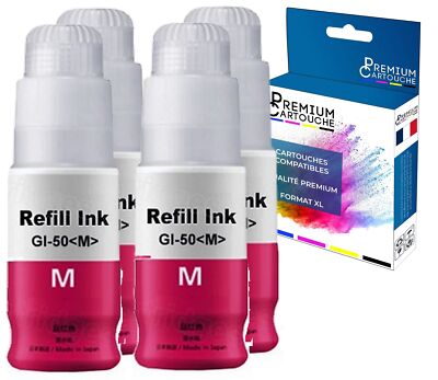 Cartouche D'encre Compatible Canon GI50 Cyan - Lot De 2 Bouteilles De 70 Ml - Neuf Sous Emballage