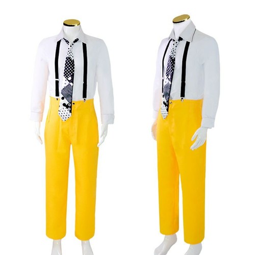 The Mask Jim Carrey Cosplay Costume Yelloween Uniform Hat Carnival Suit for Men - 第 4/13 張圖片