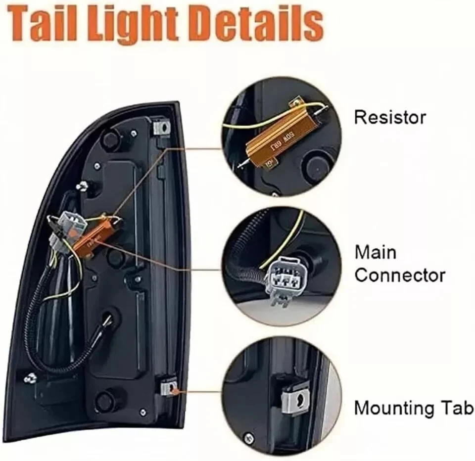 LED Tail Light Assembly Fit for Toyota Tacoma 2005-2015 Models Foto 2 de 4