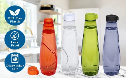 6pcs, 950ml Water Bottle Screw Lid BPA Free Plastic Sports Gym Indoor Outdoor - Picture 4 of 62