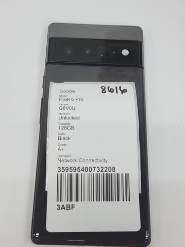 DEFECTIVE - Google Pixel 6 Pro - 128GB - Black - Unlocked - G8V0U - 8616 - Afbeelding 4 van 4