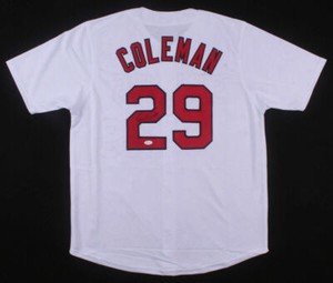 Vince Coleman Signed St. Louis Cardinals White Home Jersey (JSA COA)