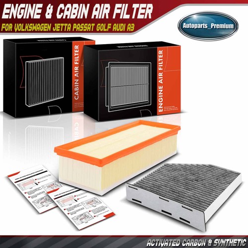 Engine & Cabin Air Filter for Volkswagen Jetta Passat Golf GTI Audi A3