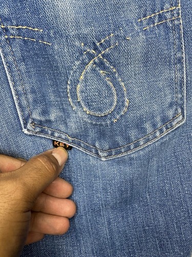 70s Key Men’s Vintage Jeans 36”x34” Med Wash Barn Find USA Distressed Rare - Picture 4 of 6