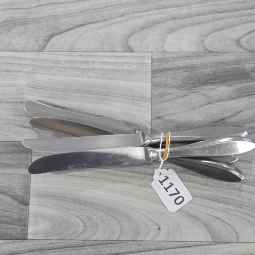 4 cuchillos WMF Cromargan SHADOWPOINT de acero inoxidable (9 1/8") (Alemania) huecos modernos - Imagen 5 de 5