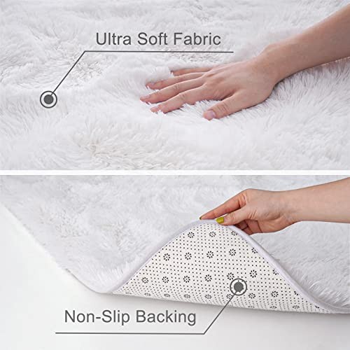 Ultraweiche Flauschige Teppiche für Schlafzimmer 4x6 Fuß, Shag Vorleger für Wohnzimmer, - Bild 6 von 7