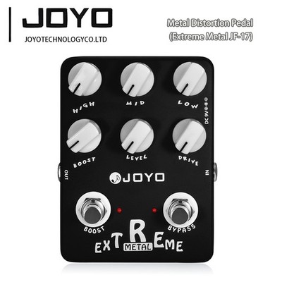 JOYO Extreme Metal Guitar Pedal 3 Band EQ Low-Mid-High Gain Boost Distortion
