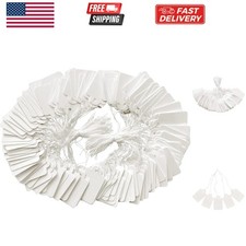 200 White Price Display Tags with String for Jewelry, Clothing - 1.38 x 0.87 ...