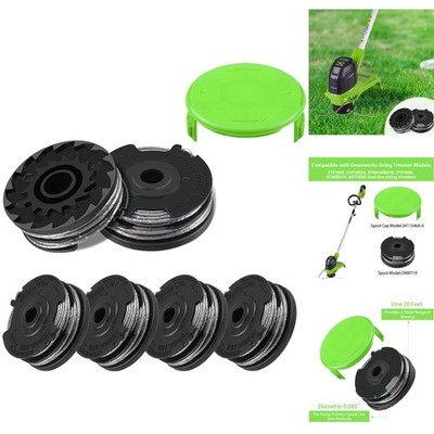 2900719 Trimmer Spool 7-Pack Compatible with Greenworks 2101602 A, 20ft Line