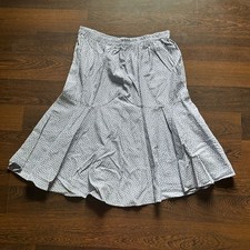 Vintage A Line Skirt Periwinkle Polka Dot 16