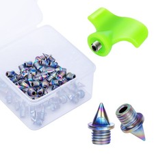 50 PCS Steel Track Shoe Spikes Assorted Sizes 1/8" To 1/2" With Wrench