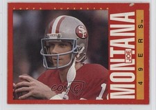 1985 Topps Wax Box Bottom Superstars Joe Montana #M HOF 10fs