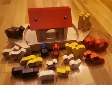 Handcrafted Wooden Noah's Ark Plan Toys Thailand Playset