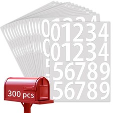 STARLIBOO 300 PCS Vinyl Number Stickers, 2" Waterproof, Consecutive 0-9, Self...